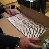 Ah Yes! a box full Dan&#39;s CDs to sell this weekend.